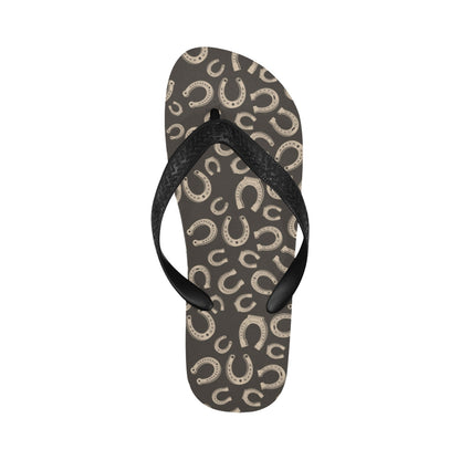 Horseshoe Print Design LKS303 Flip Flops