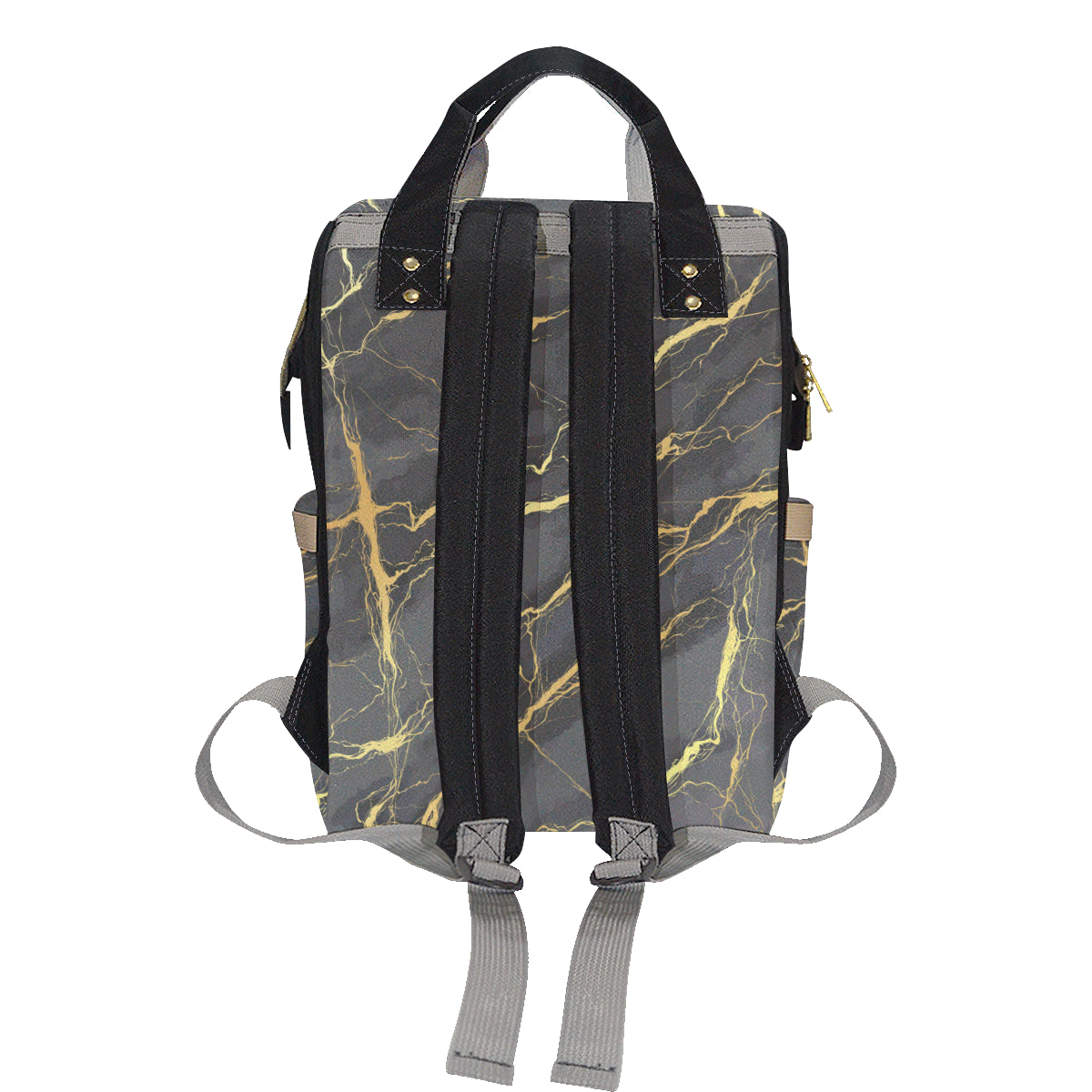 Marble Pattern Print Design 02 Diaper Bag Backpack