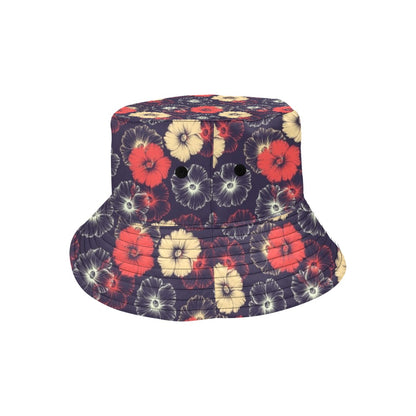 Tropical Flower Print Design LKS302 Unisex Bucket Hat