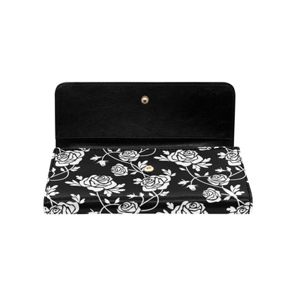 Rose Pattern Print Design RO013 Women's Trifold Wallet