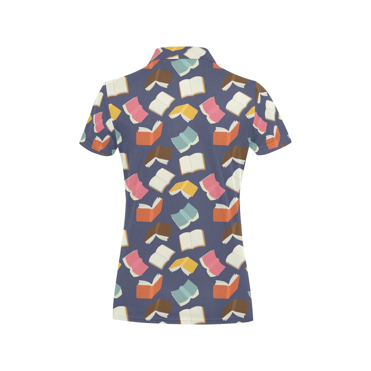 Book Pattern Print Design 01 Women's Polo Shirt