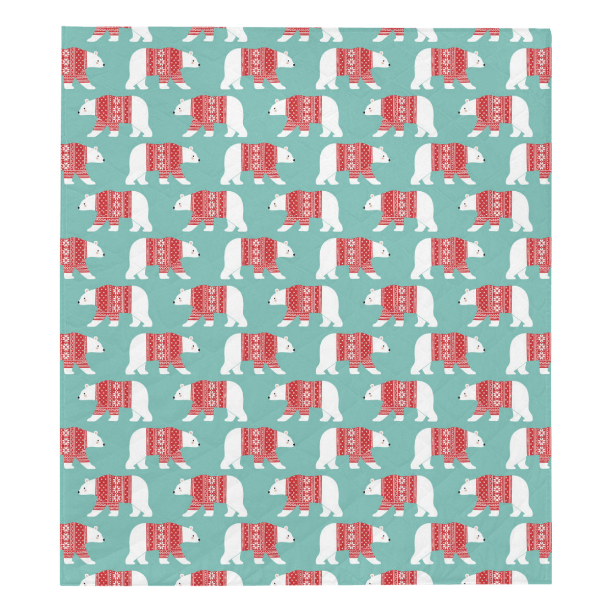 Polar Bear Pattern Print Design A04 Premium Quilt