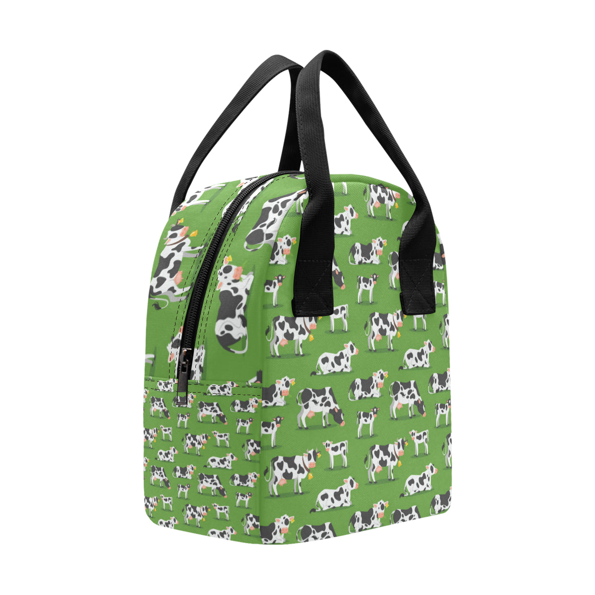 Cow Happy Print Pattern Insulated Lunch Bag