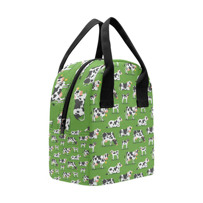 Cow Happy Print Pattern Insulated Lunch Bag