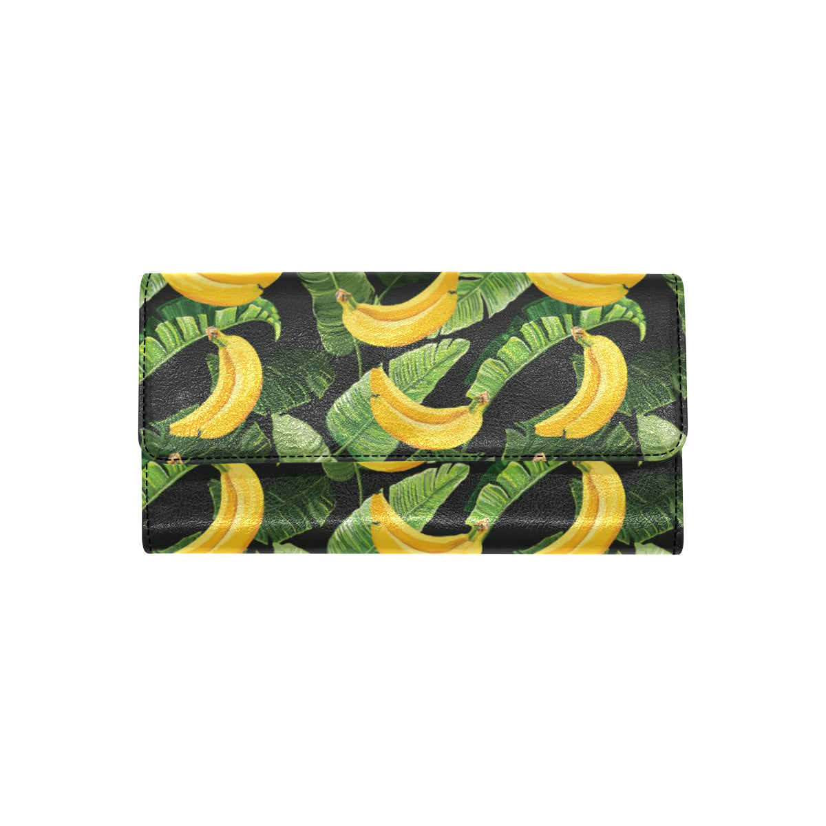Banana Pattern Print Design BA01 Women's Trifold Wallet