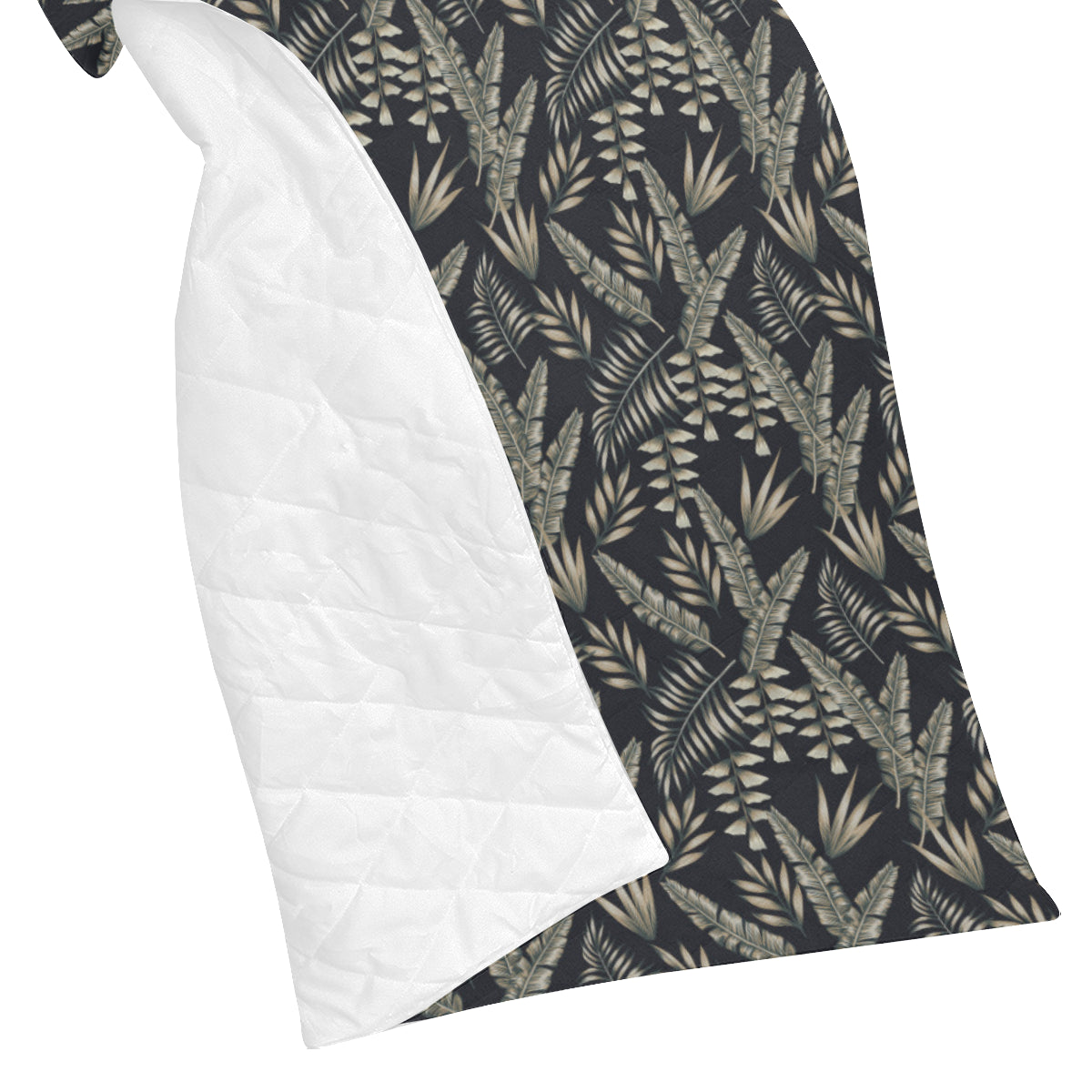 Banana Leaf Pattern Print Design 07 Premium Quilt
