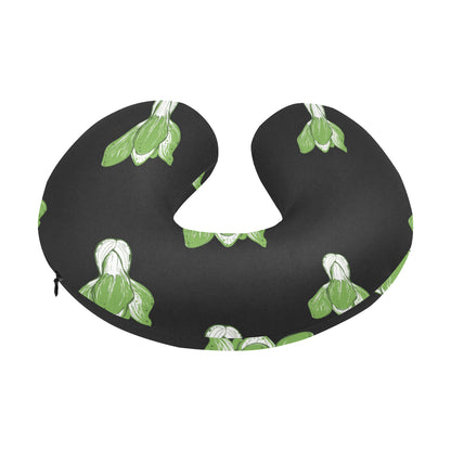Kale Pattern Print Design 02 U-Shaped Travel Neck Pillow