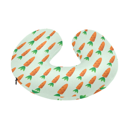 Carrot Pattern Print Design 05 U-Shaped Travel Neck Pillow