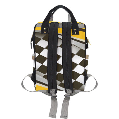 Checkered Flag Racing Style Diaper Bag Backpack