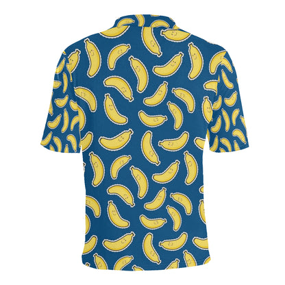 Banana Pattern Print Design BA03 Men Polo Shirt