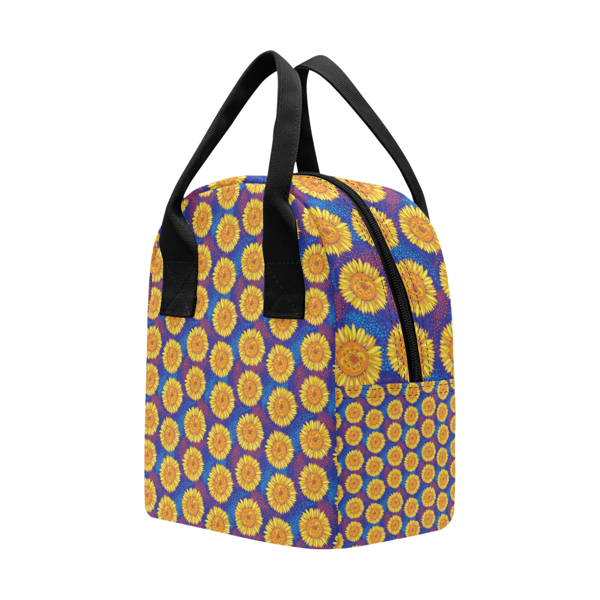 Sunflower Hand Drawn Style Print Insulated Lunch Bag