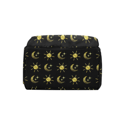 Sun Moon Print Design LKS304 Diaper Bag Backpack