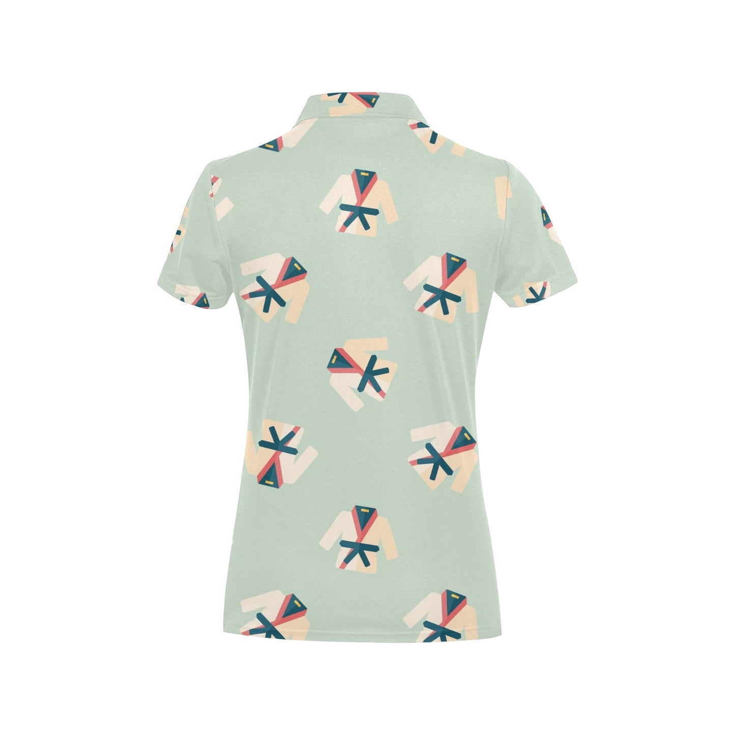 Karate Pattern Print Design 02 Women's Polo Shirt