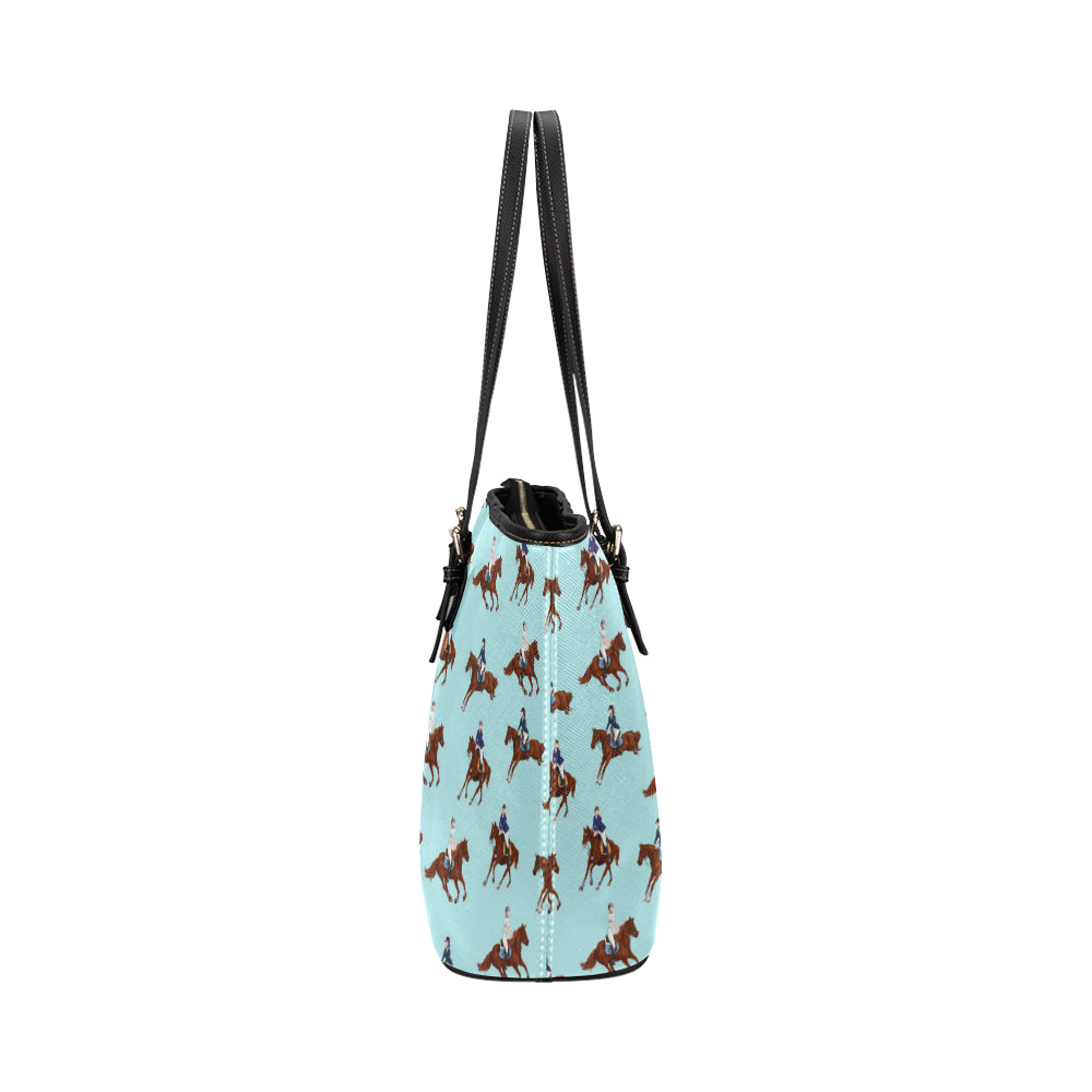 Equestrian Horse Riding Leather Tote Bag