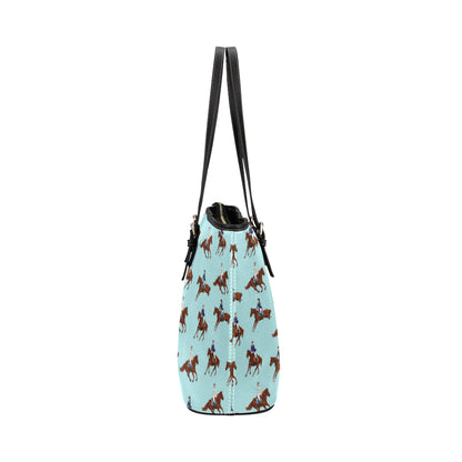 Equestrian Horse Riding Leather Tote Bag