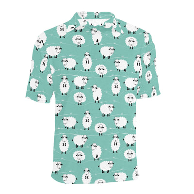 Sheep Print Design LKS404 Men Polo Shirt