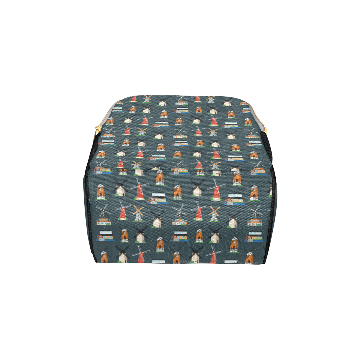 Windmill Pattern Print Design 04 Diaper Bag Backpack