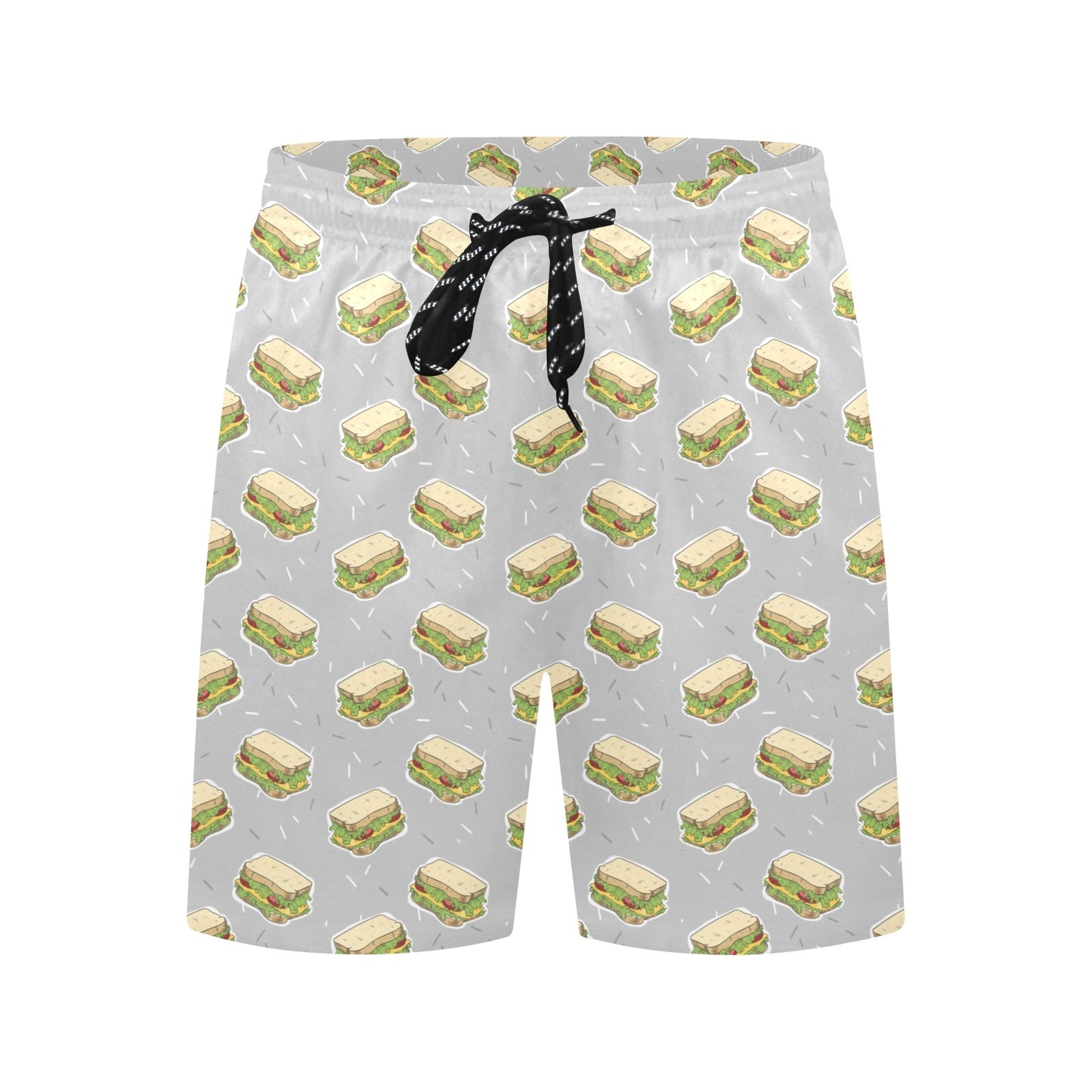 Sandwich Print Design LKS304 Men's Swim Trunks Beach Shorts