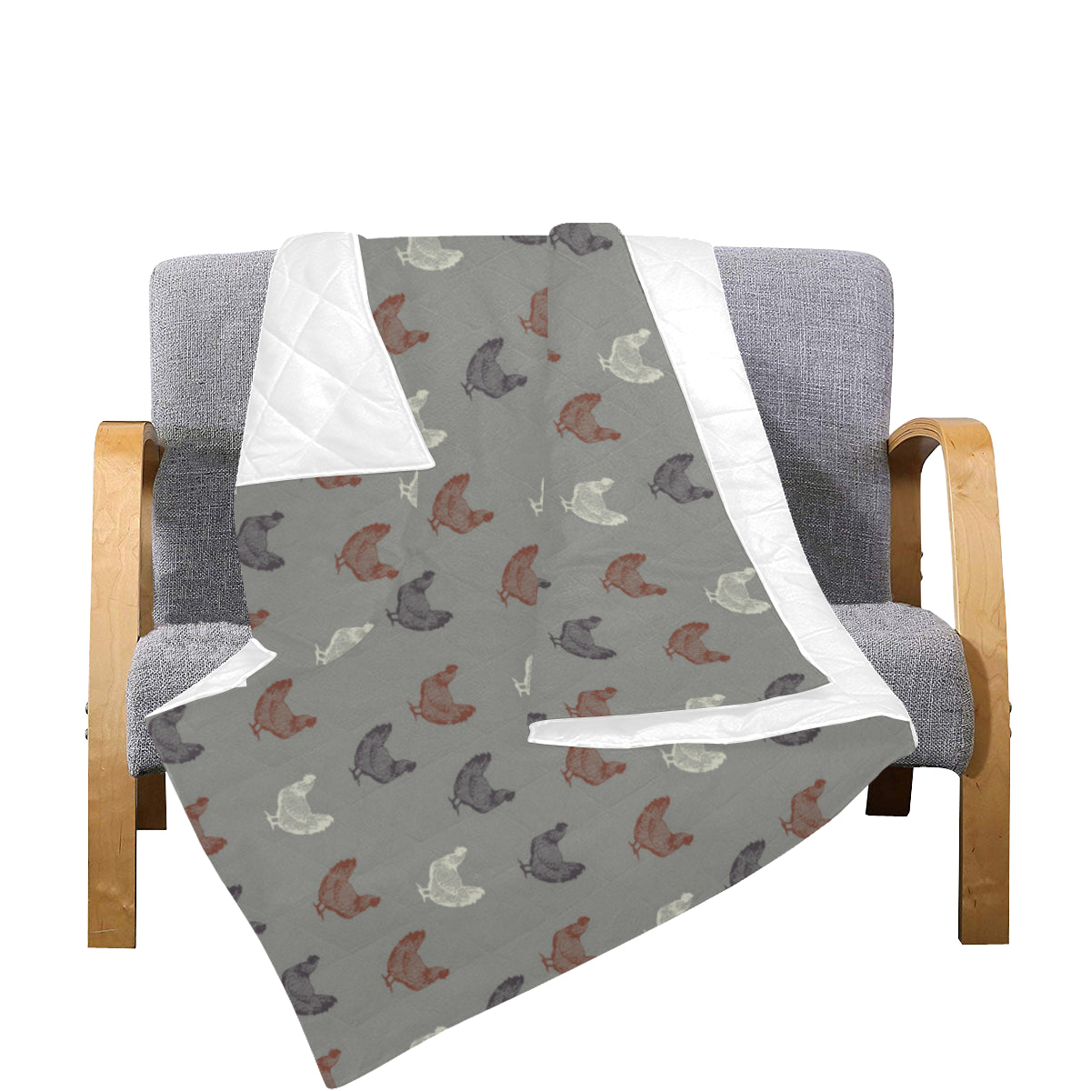 Chicken Pattern Print Design 01 Premium Quilt
