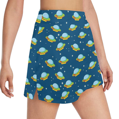 UFO Print Design LKS305 17" Golf & Pickleball Skort with Pockets