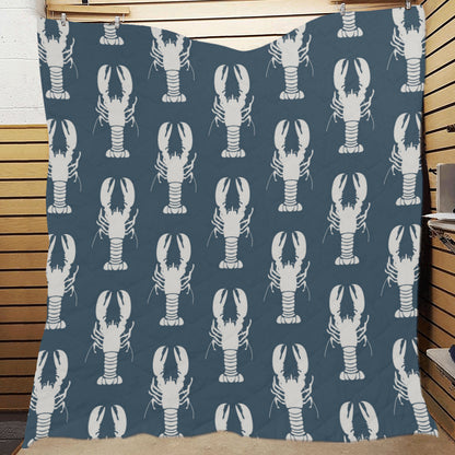 Lobster Pattern Print Design 02 Premium Quilt