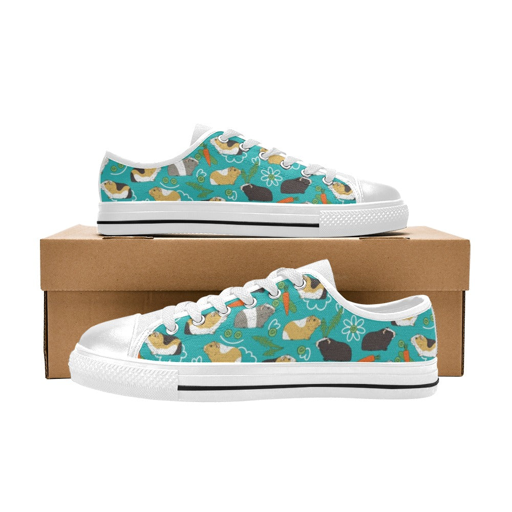 Guinea Pig Print Design LKS402 Women's White Low Top Shoes