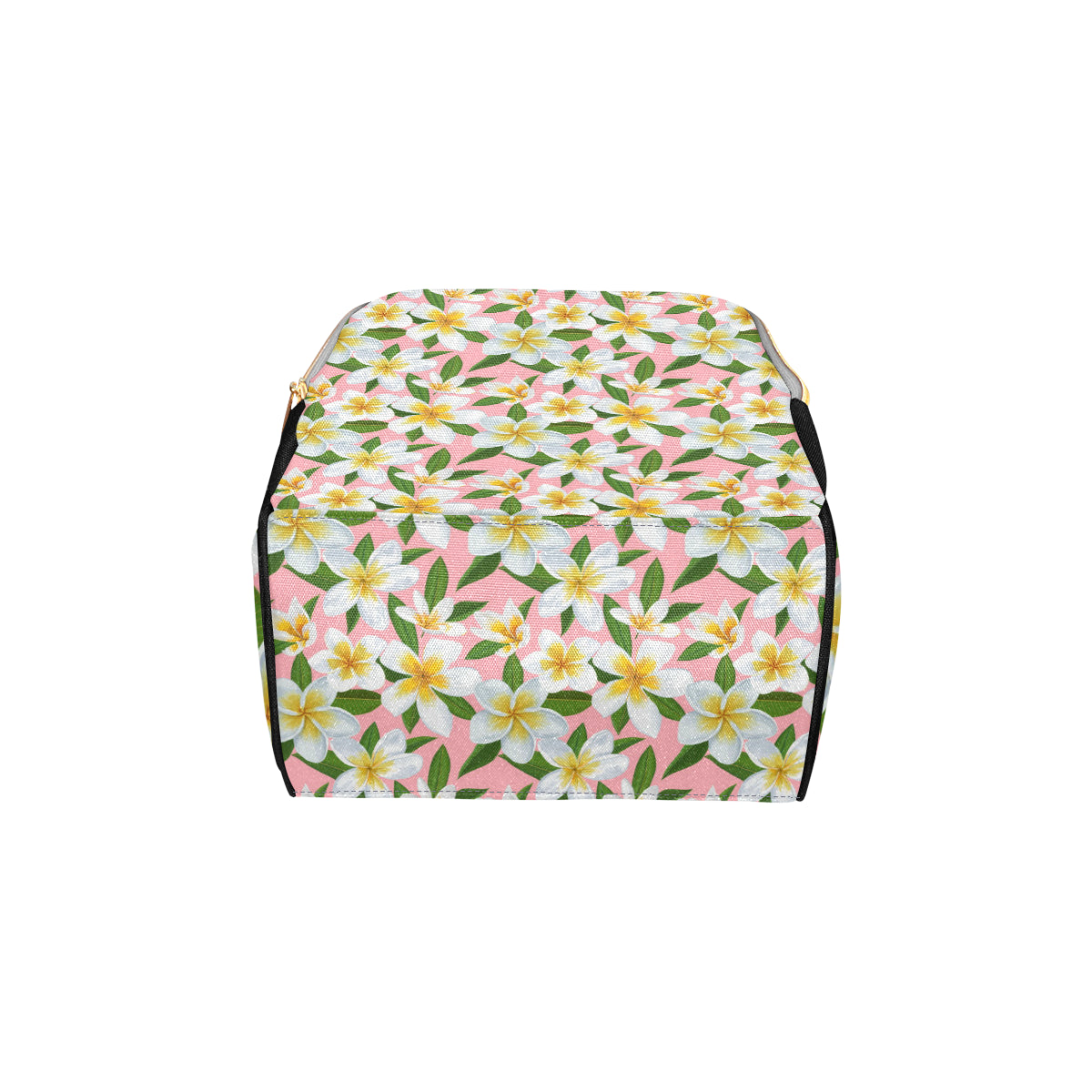 White Plumeria Pattern Print Design PM011 Diaper Bag Backpack