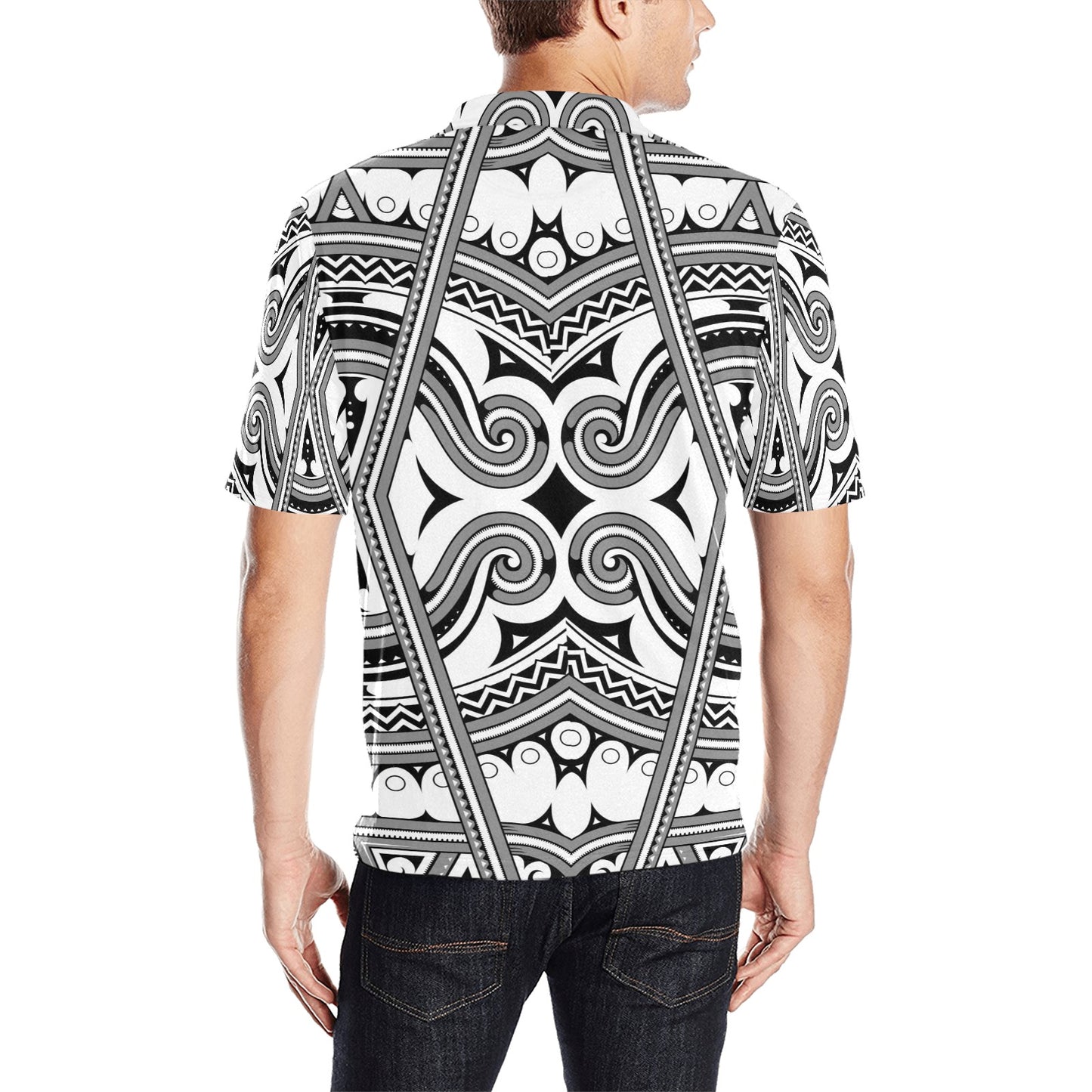 Samoan Pattern Print Design LKS302 Men Polo Shirt