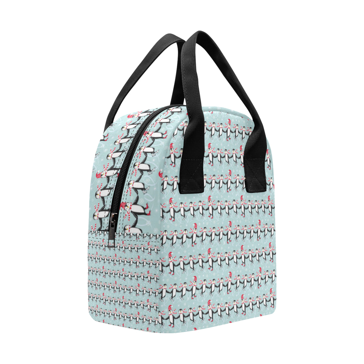 Penguin Sking Design Insulated Lunch Bag