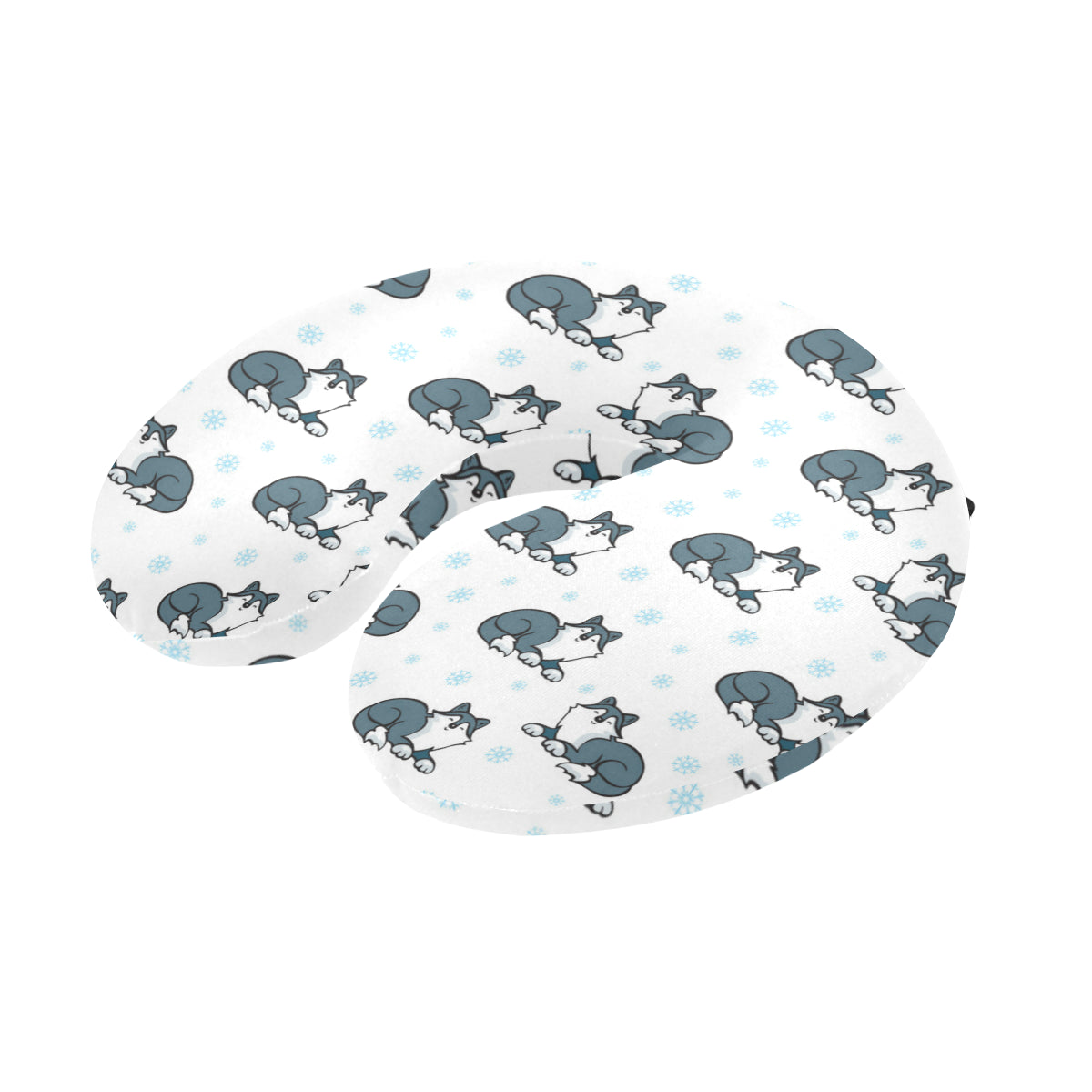 Alaskan Malamute Pattern Print Design 03 U-Shaped Travel Neck Pillow