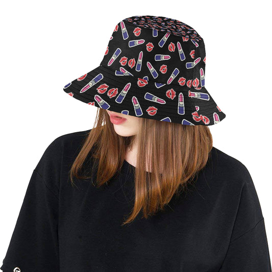 Lipstick Pattern Print Design LT01 Unisex Bucket Hat