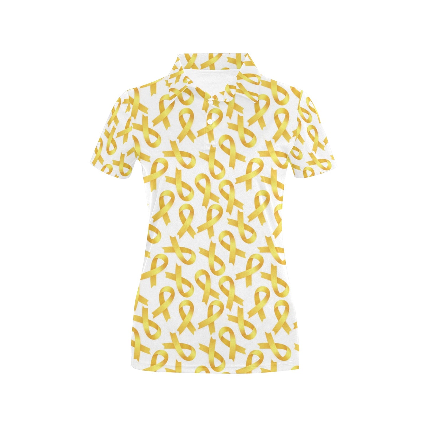 Childhood cancer Pattern Print Design 02 Women's Polo Shirt