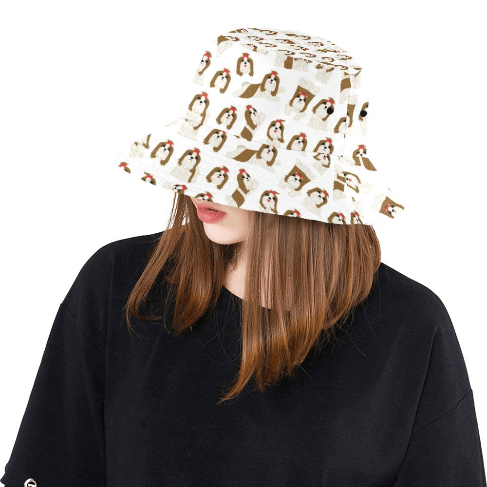 Shih Tzu Print Design LKS302 Unisex Bucket Hat