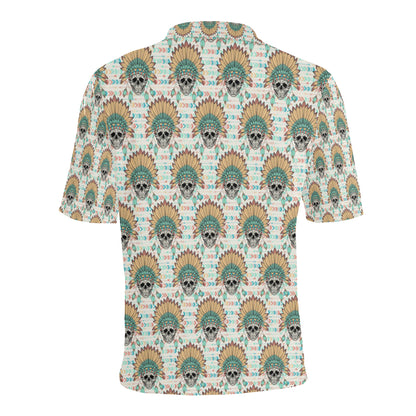 Boho Pattern Print Design 04 Men Polo Shirt