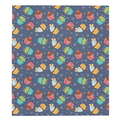 Cupcake Pattern Print Design 02 Premium Quilt