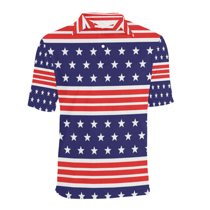 Patriotic Pattern Print Design A04 Men Polo Shirt