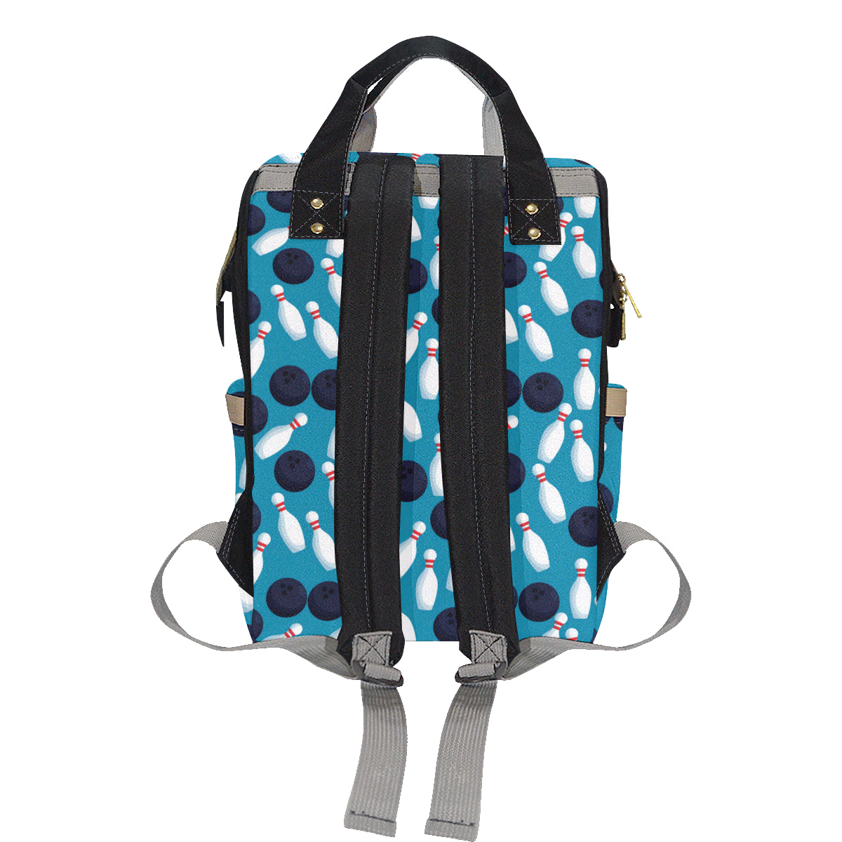 Bowling Pin Pattern Print Design 010 Diaper Bag Backpack