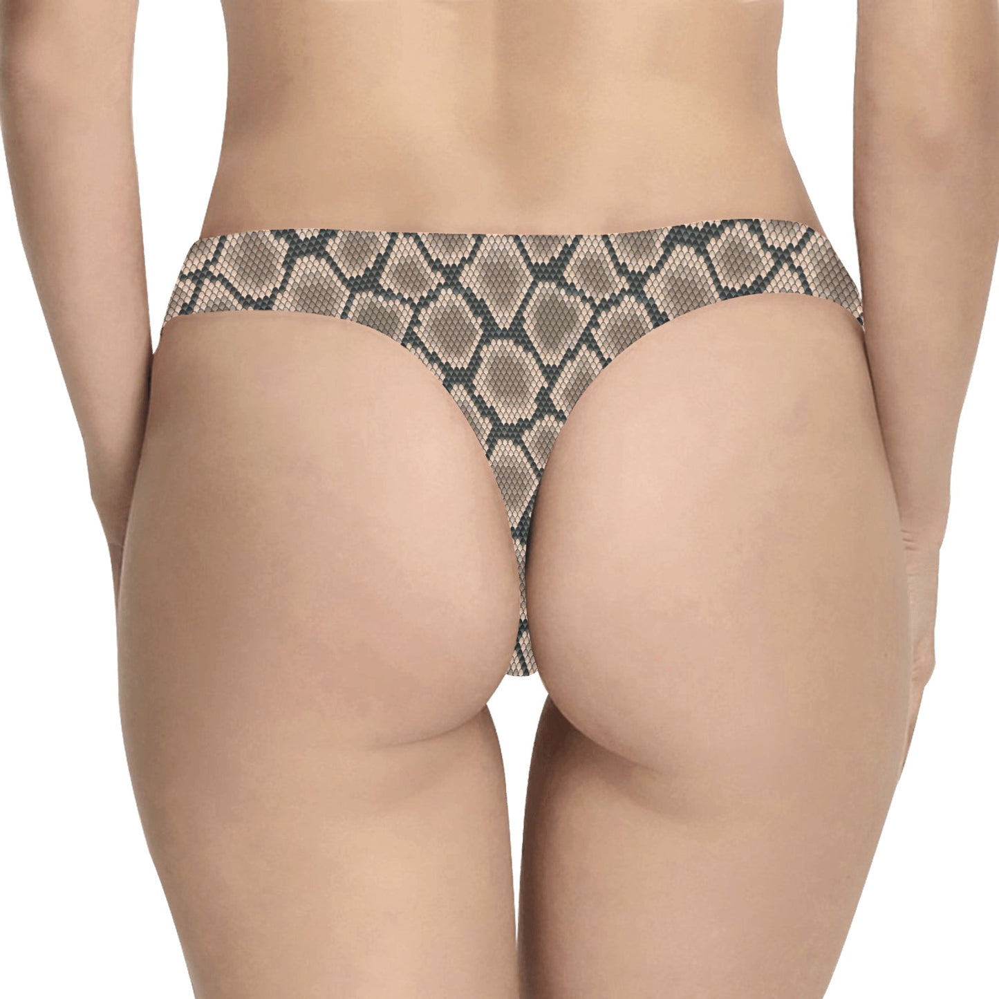 Snake Skin Design Print Women's Thongs