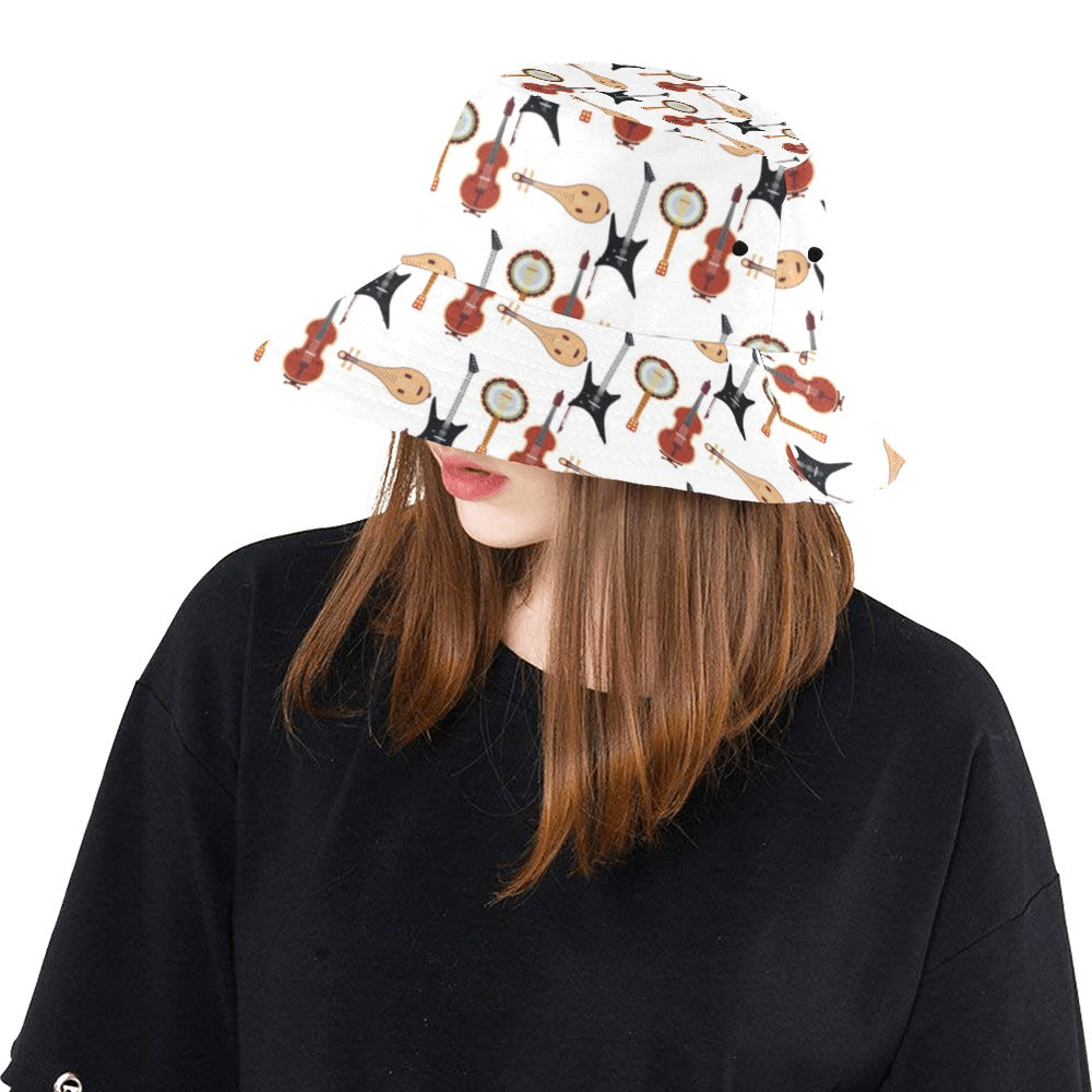 Banjo Print Design LKS403 Unisex Bucket Hat