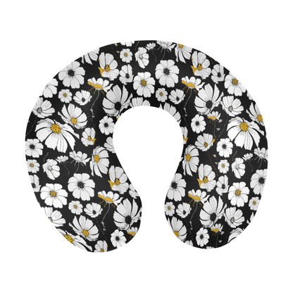 Daisy Pattern Print Design 02 U-Shaped Travel Neck Pillow