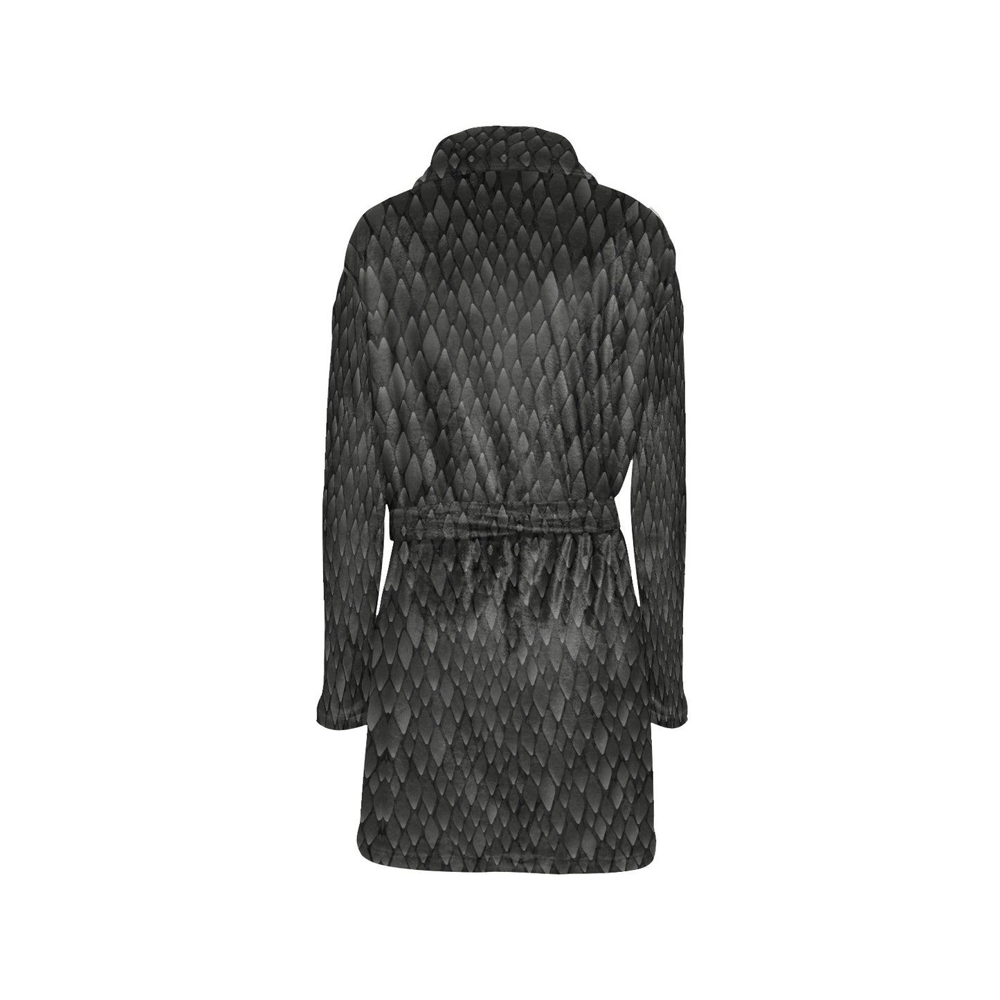 Snake Skin Black Print Women's Fleece Robe