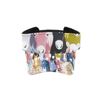 Colorful Horse Pattern Unisex Sun Visor