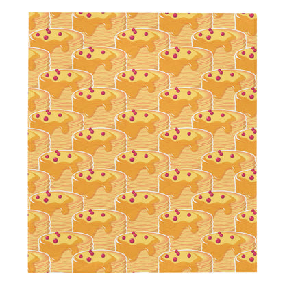 Pancake Pattern Print Design A04 Premium Quilt