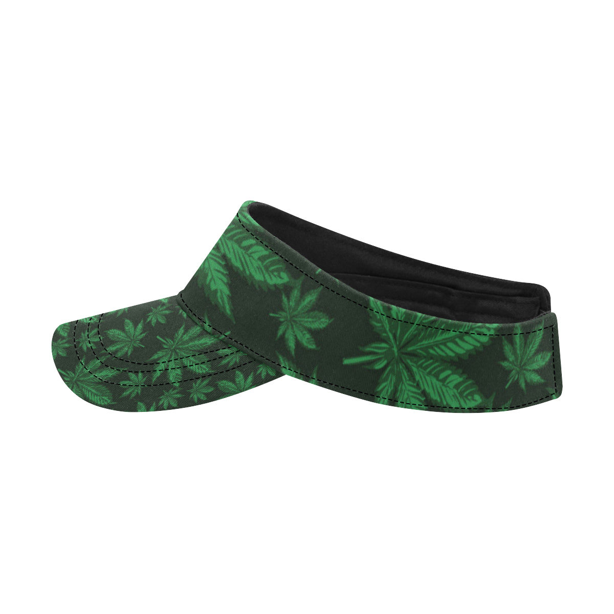 Pot Leaf Pattern Print Design A04 Unisex Sun Visor