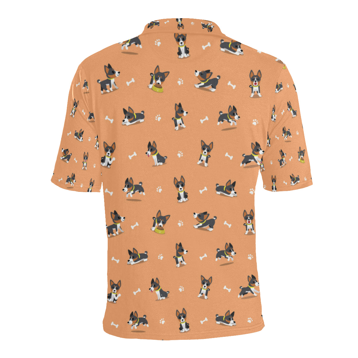 Basenji Pattern Print Design 01 Men Polo Shirt