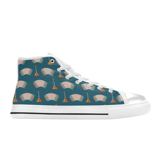 Accordion Print Design LKS402 Men's High Top Canvas Shoes