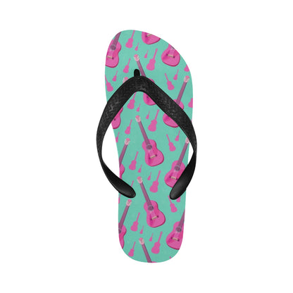 Acoustic Guitar Print Design LKS405 Flip Flops