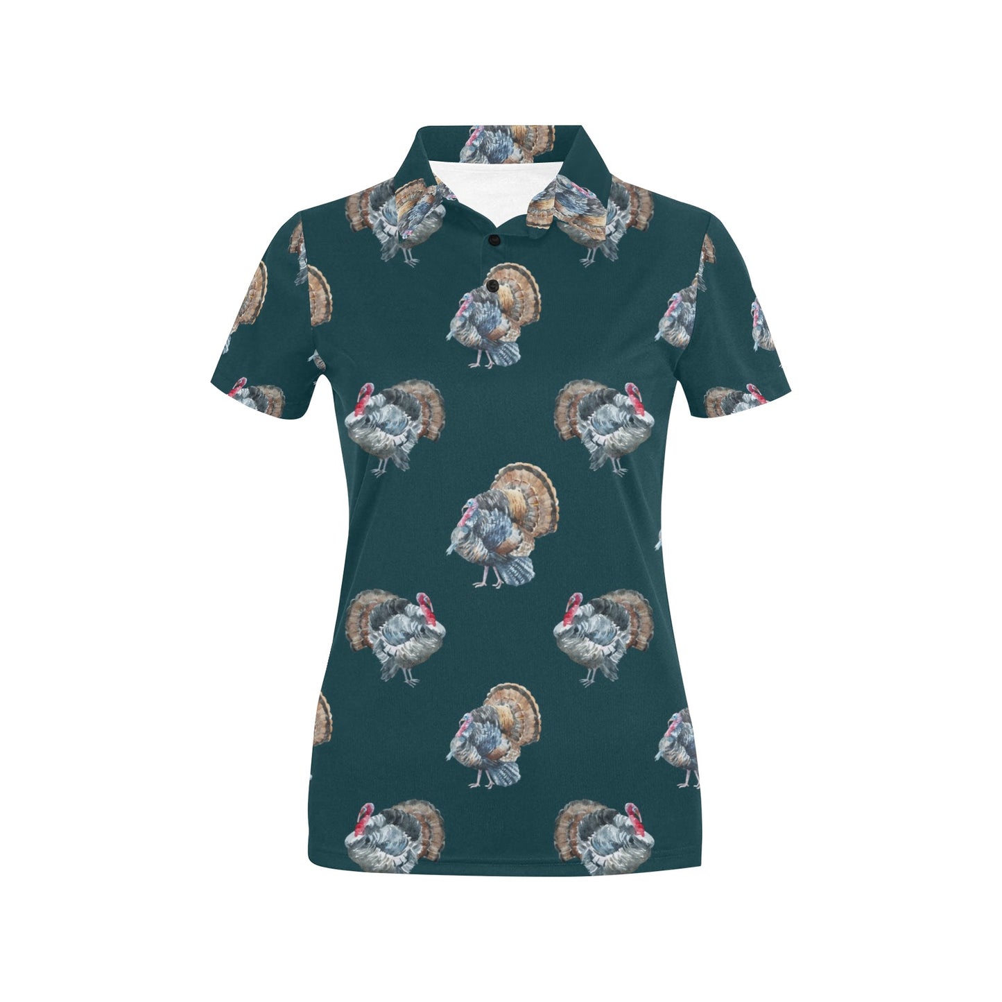 Turkey Pattern Print Design 03 Women's Polo Shirt