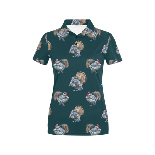 Turkey Pattern Print Design 03 Women's Polo Shirt