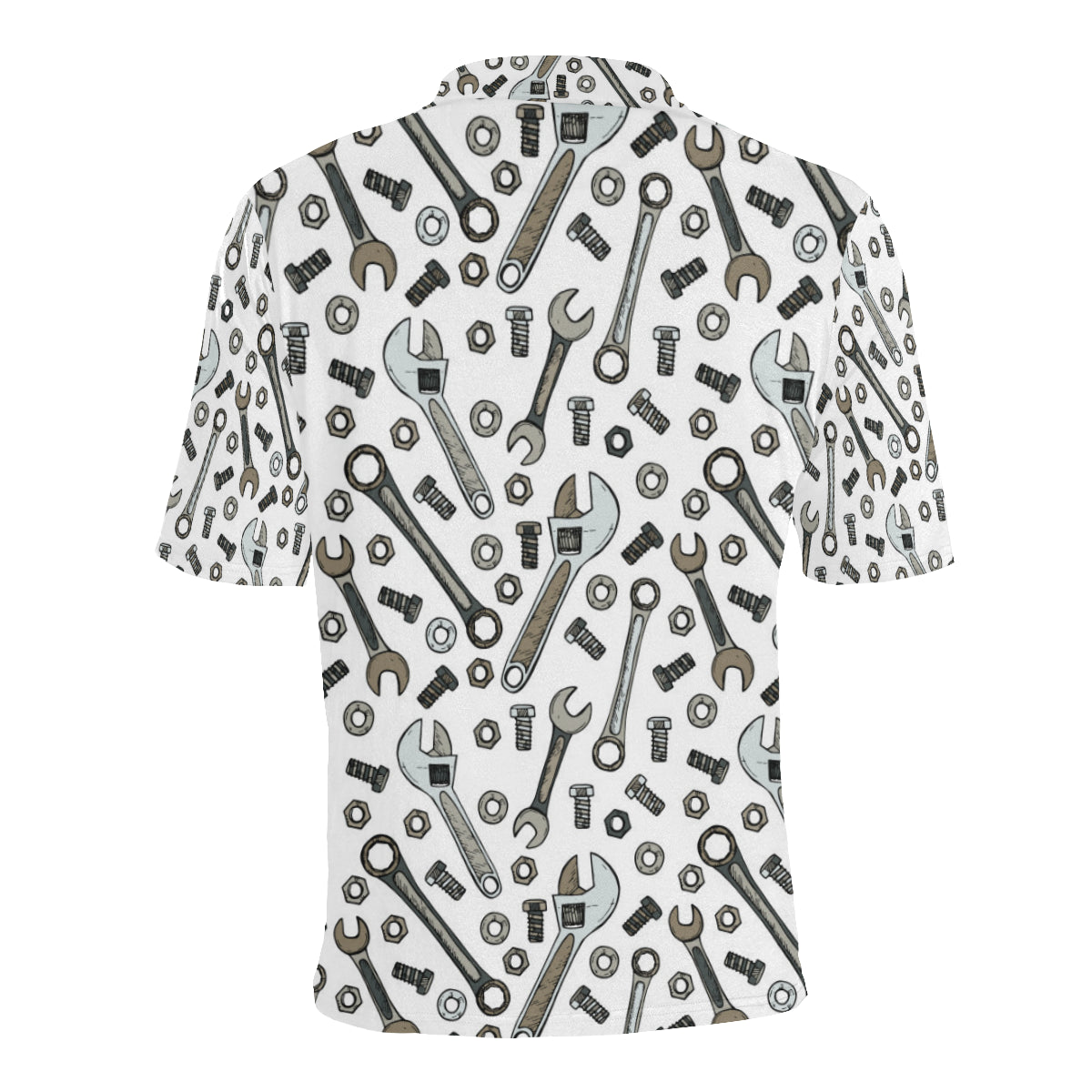Mechanic Pattern Print Design 03 Men Polo Shirt